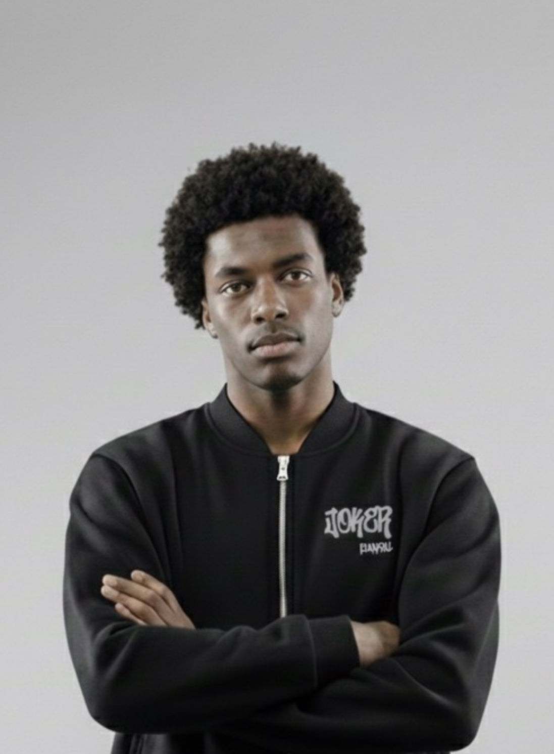 Essential Zip-Up Fleeced Varsity Jacket