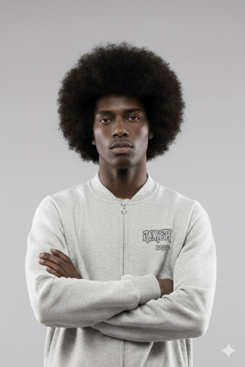 Essential Zip-Up Fleeced Varsity Jacket