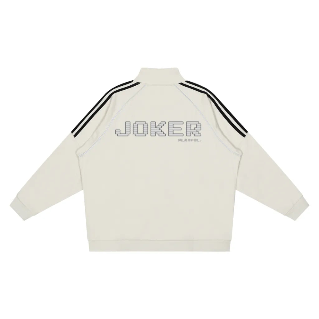 Reflection Striped Raglan Sleeve  Jacket