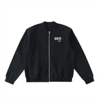 Essential Zip-Up Fleeced Varsity Jacket